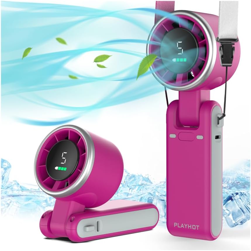 PlayHot Portable Handheld Turbo Fan, Travel Essentials, Gifts for Women/Men