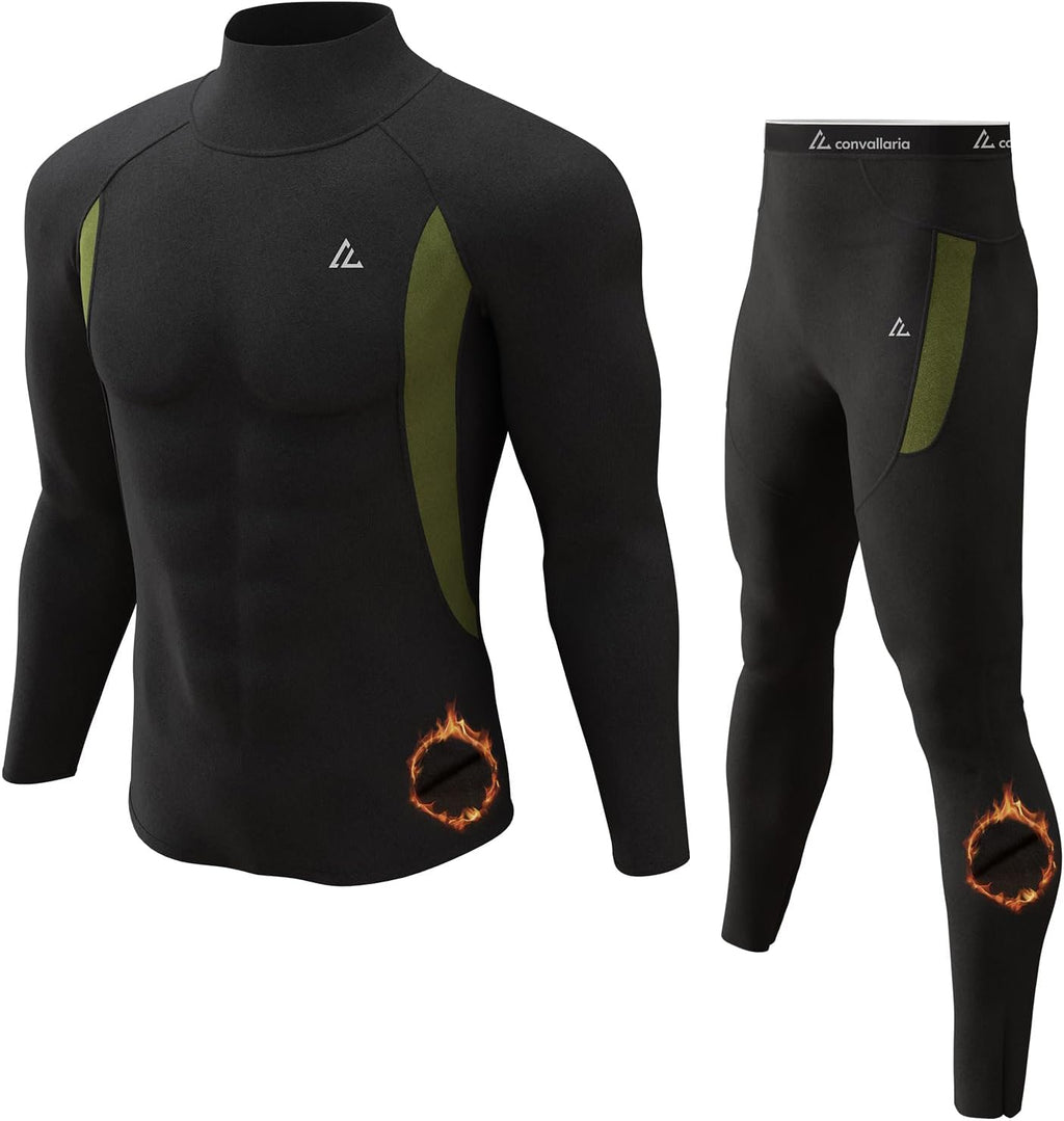Mens Thermal Underwear Long Johns Set Cold Weather Hunting Base Layer