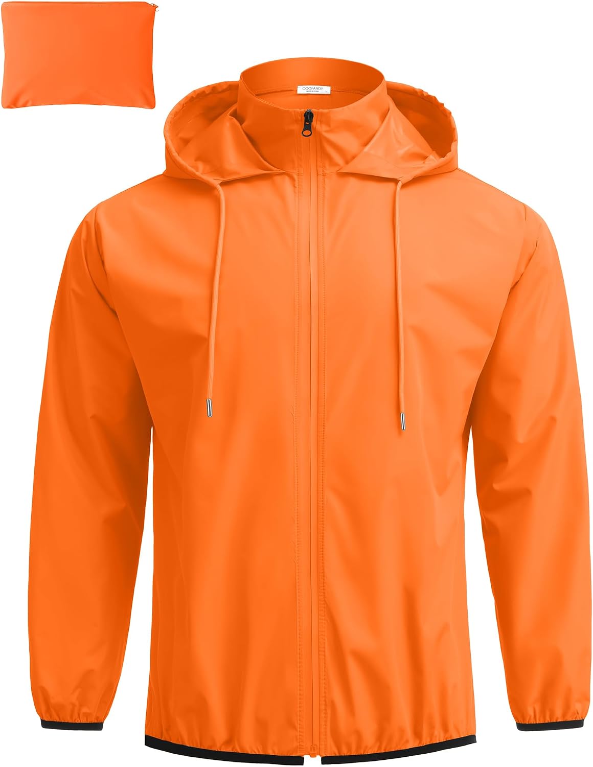 COOFANDY Men's Light Rain Jacket Packable Waterproof Raincoat Windbreaker