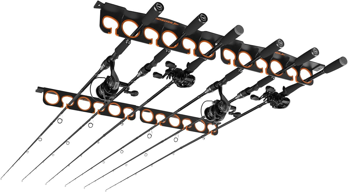KastKing Horizontal Fishing Rod Holder, Black, 2 Pack