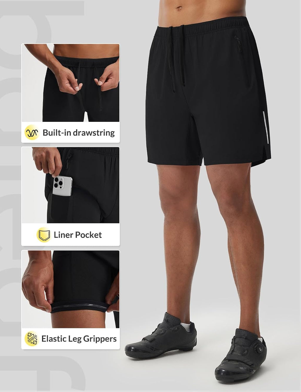 baleaf Men's Padded Bike Shorts Mountain Cycling Loose-fit