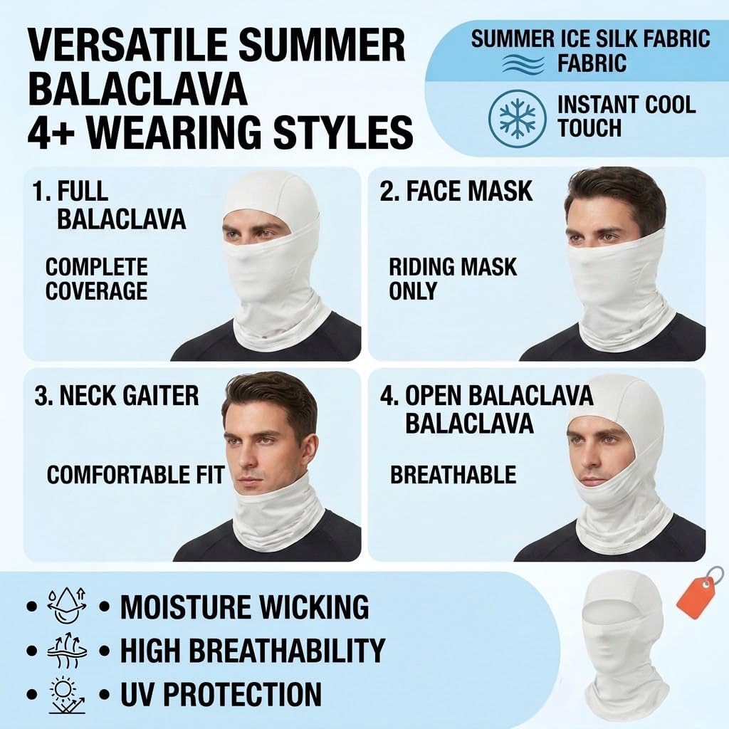 Balaclava Ski Mask Motorcycle Face Mask Summer Cooling