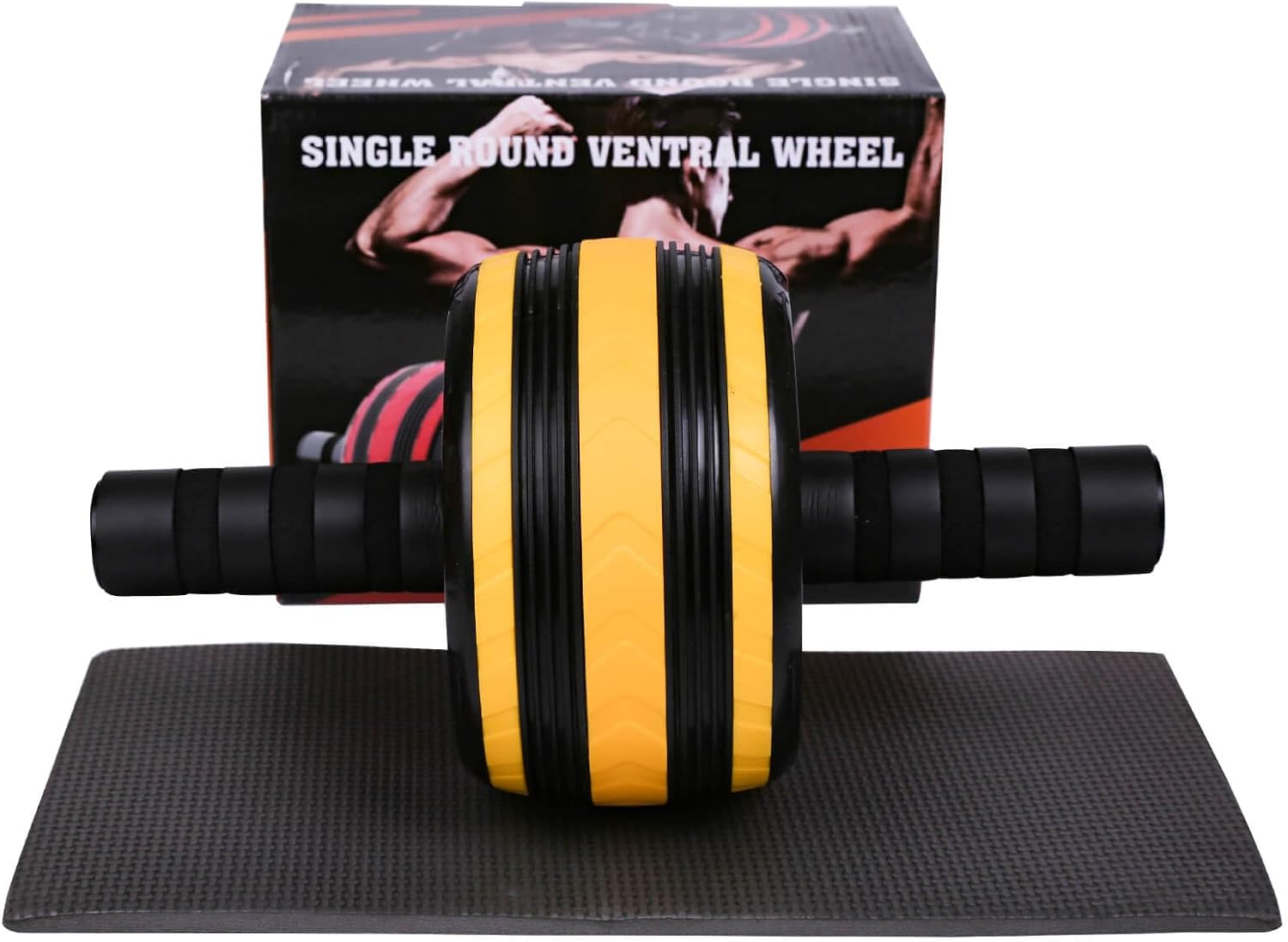 AB Wheel Roller, Exercise Abdominal Wheel Fitness for Gym & Home, Core Work-out Strength-Training Roller