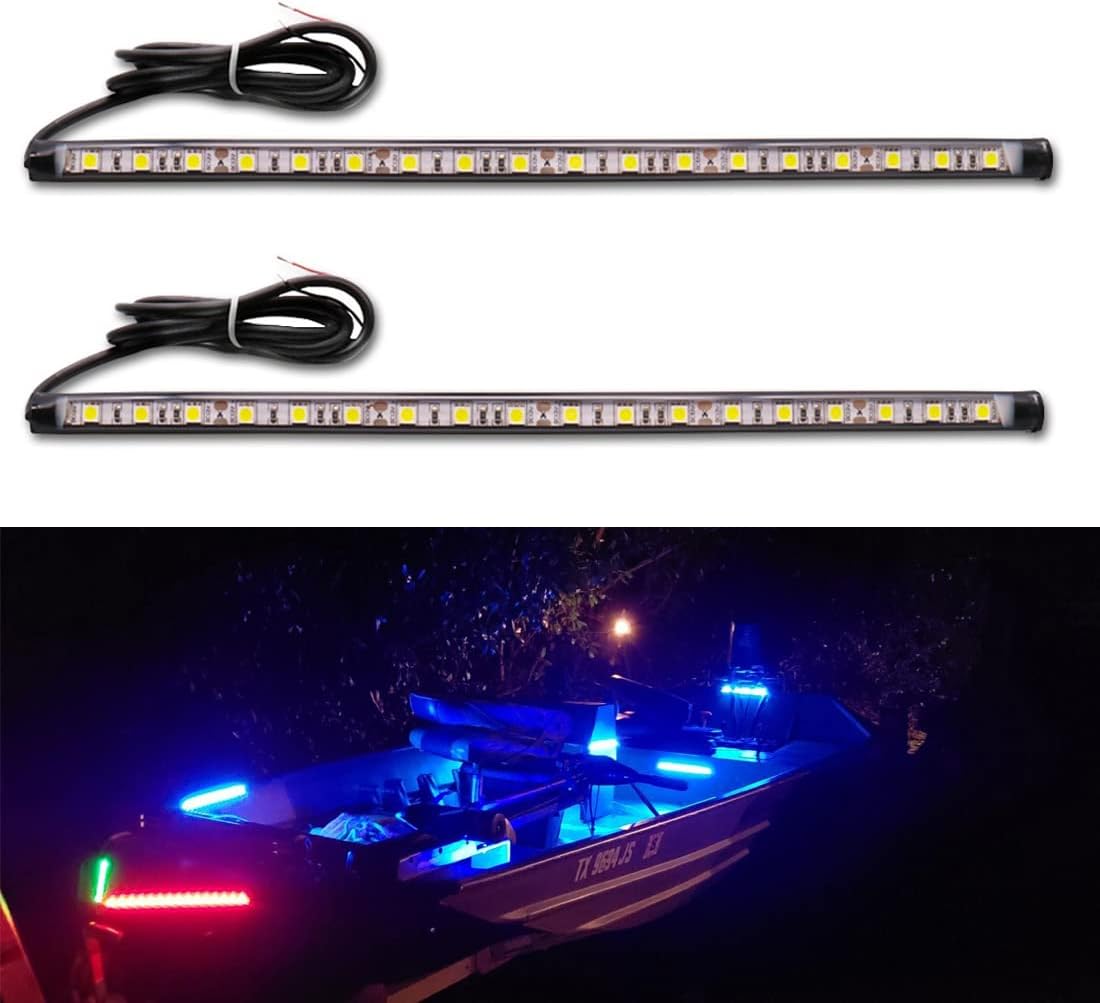 Navigation Lights For Boats Led, Boat Red and Green Bow Lights, Boat Night Fishing Lights, Deck Lights, IP67 Waterproof for Pontoon Boat Bas Boat Dinghy Kayak Jon Boat Yacht