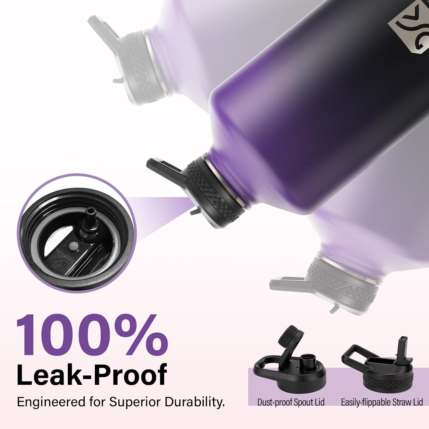 DYSANKY 1 Gallon Insulated Water Bottle w/Straw & Portable Carrier Bag