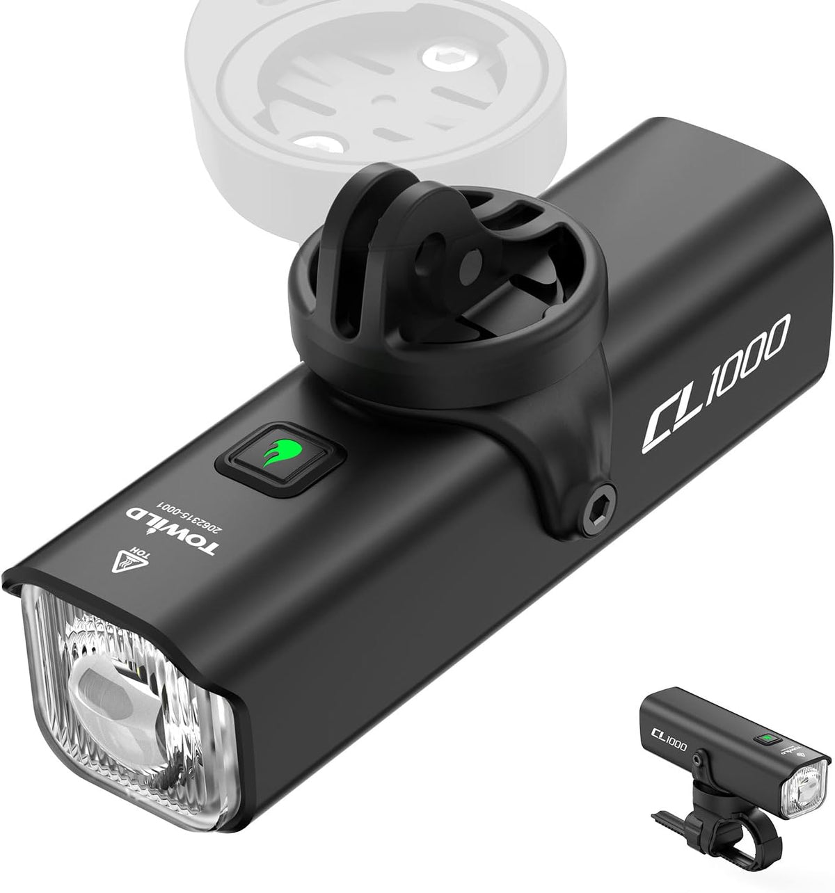 TOWILD Bike Lights for Night Riding,Compatible with Garmin/GoPro Mount,Rechargeable Battery,Waterproof Bike Front Light for Commuter Cyclists-Fits All Bikes