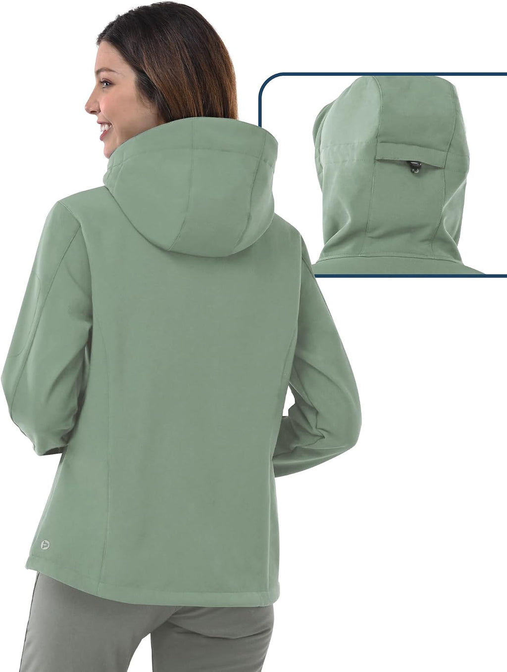 Outdoor Ventures Women's Softshell Jacket Fleece Lined Waterproof Rain Coat