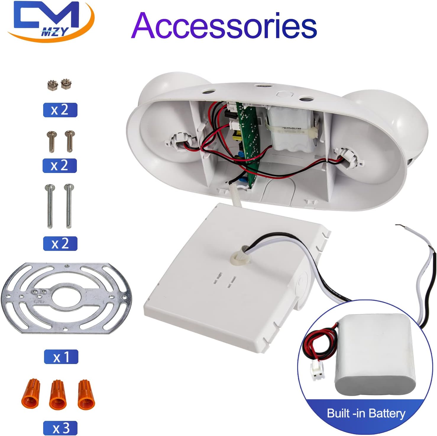 CM MZY Emergency Lights with Battery Backup, Commercial LED Emergency Light