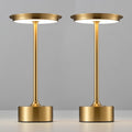 PUSU Rechargeable Table Lamps Set of 2, Gold Cordless Portable Desk Lamp