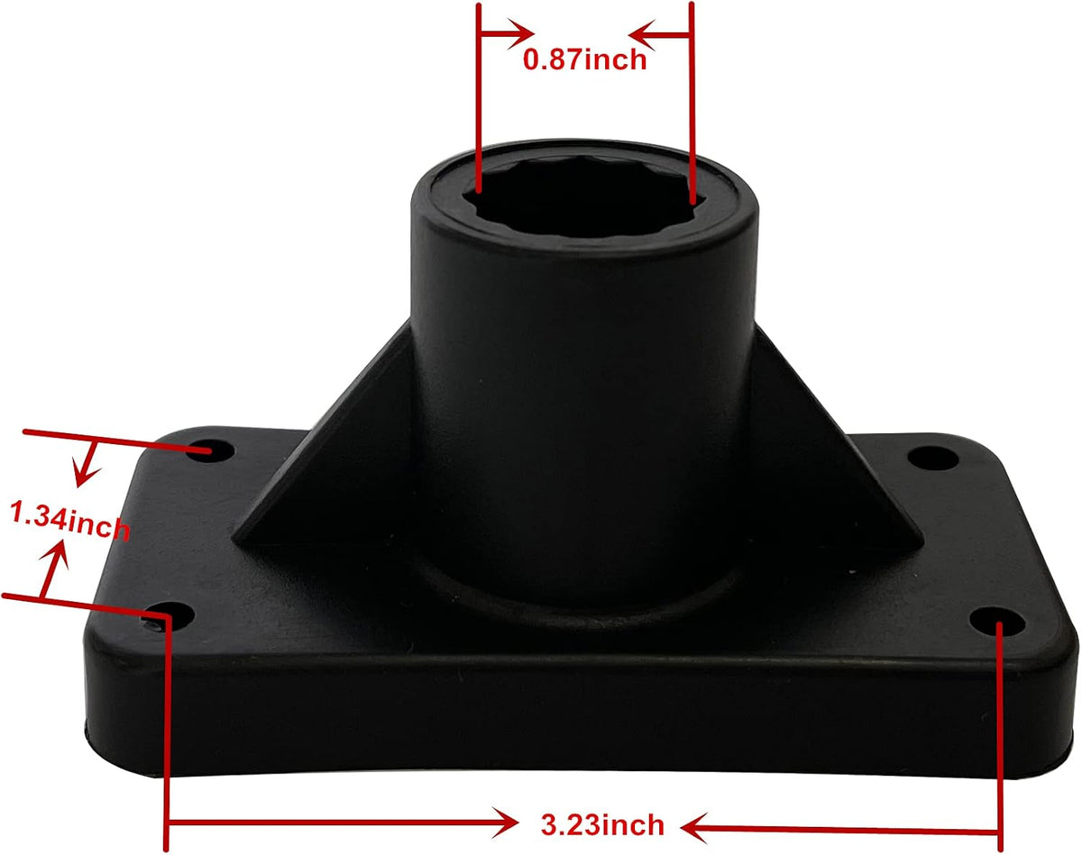 HiUmi Adjustable Rotatable Plastic Fishing Rod 3 Mount Rack Holder Bracket Boat Canoeing Rowing Mount Kit Kayak Side Rod Holder