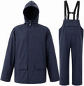 Rain Suit For Men & Women Waterproof Heavy Duty Rain Gear Reflective Jacket for Fishing Outdoor Work Raincoats