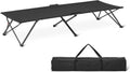 Amazon Basics Folding Camping Cot for Adults, 81.5 x 30.4 Inch Twin Size Steel Frame, 350 lb Capacity, Portable with Carry Bag, Black