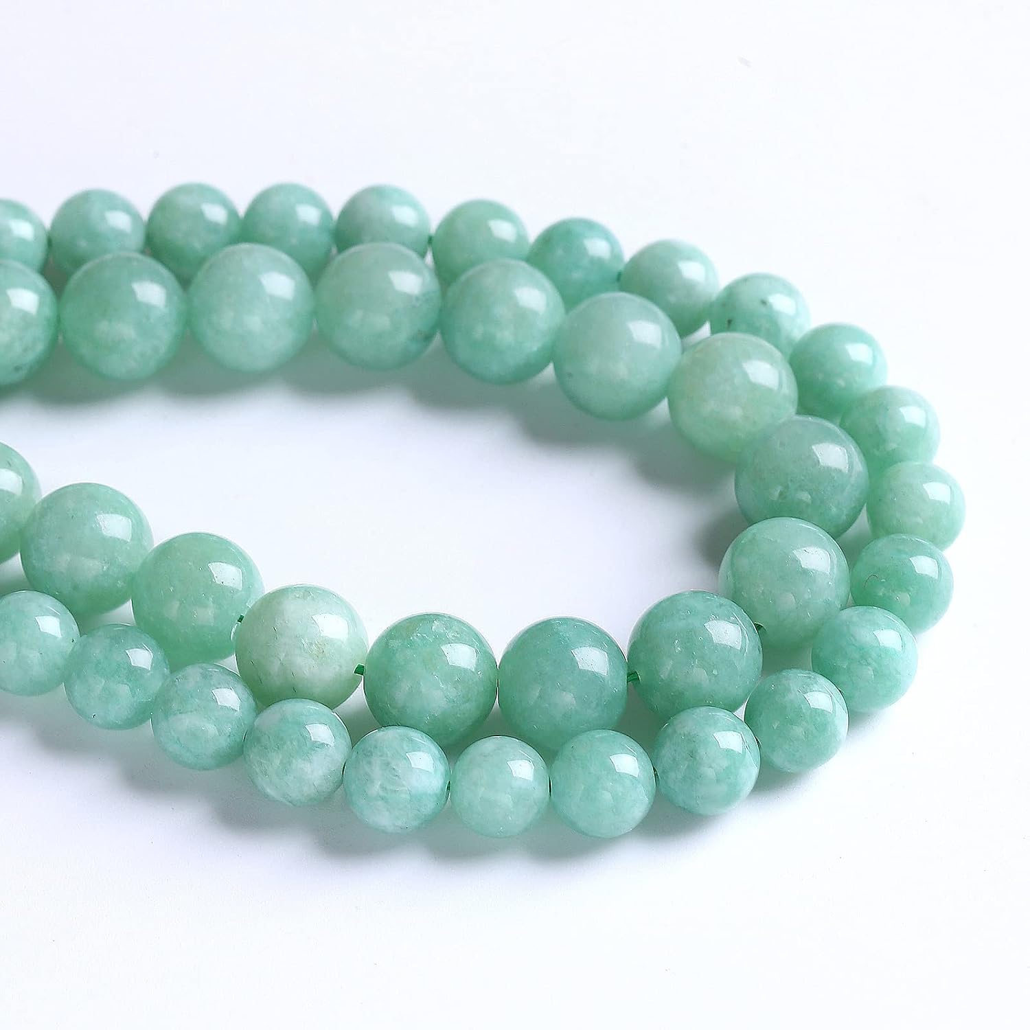 10mm 36pcs Natural Stone Burmese Jade Beads for Jewelry Making DIY Bracelet Crystal