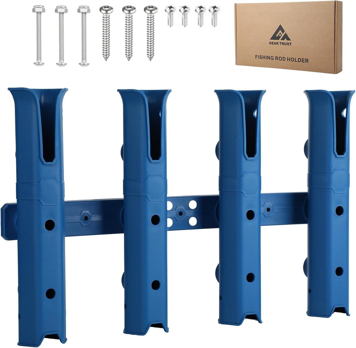 GearTrust Fishing Rod Holders, 4 Rod Holder for Boat Golf Cart & Garage