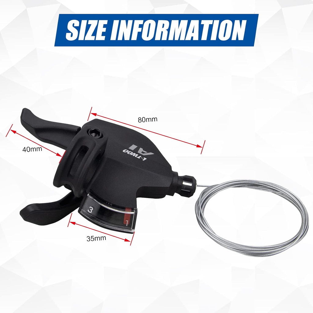 WEEROCK Bike Shifter Lever 21 Speeds 3x7 Thumb Gear Shift Lever for Mountain Bicycle