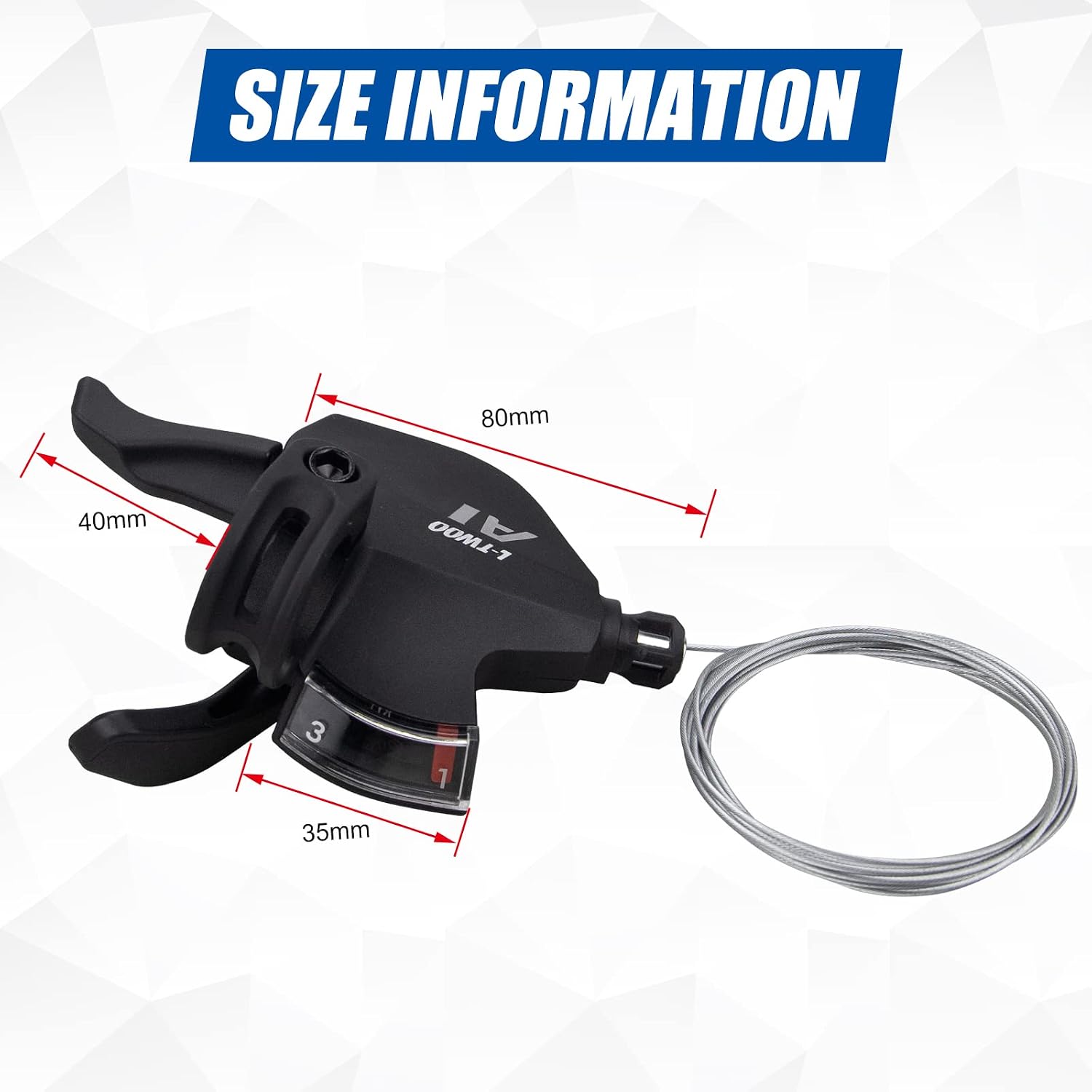 WEEROCK Bike Shifter Lever 21 Speeds 3x7 Thumb Gear Shift Lever for Mountain Bicycle