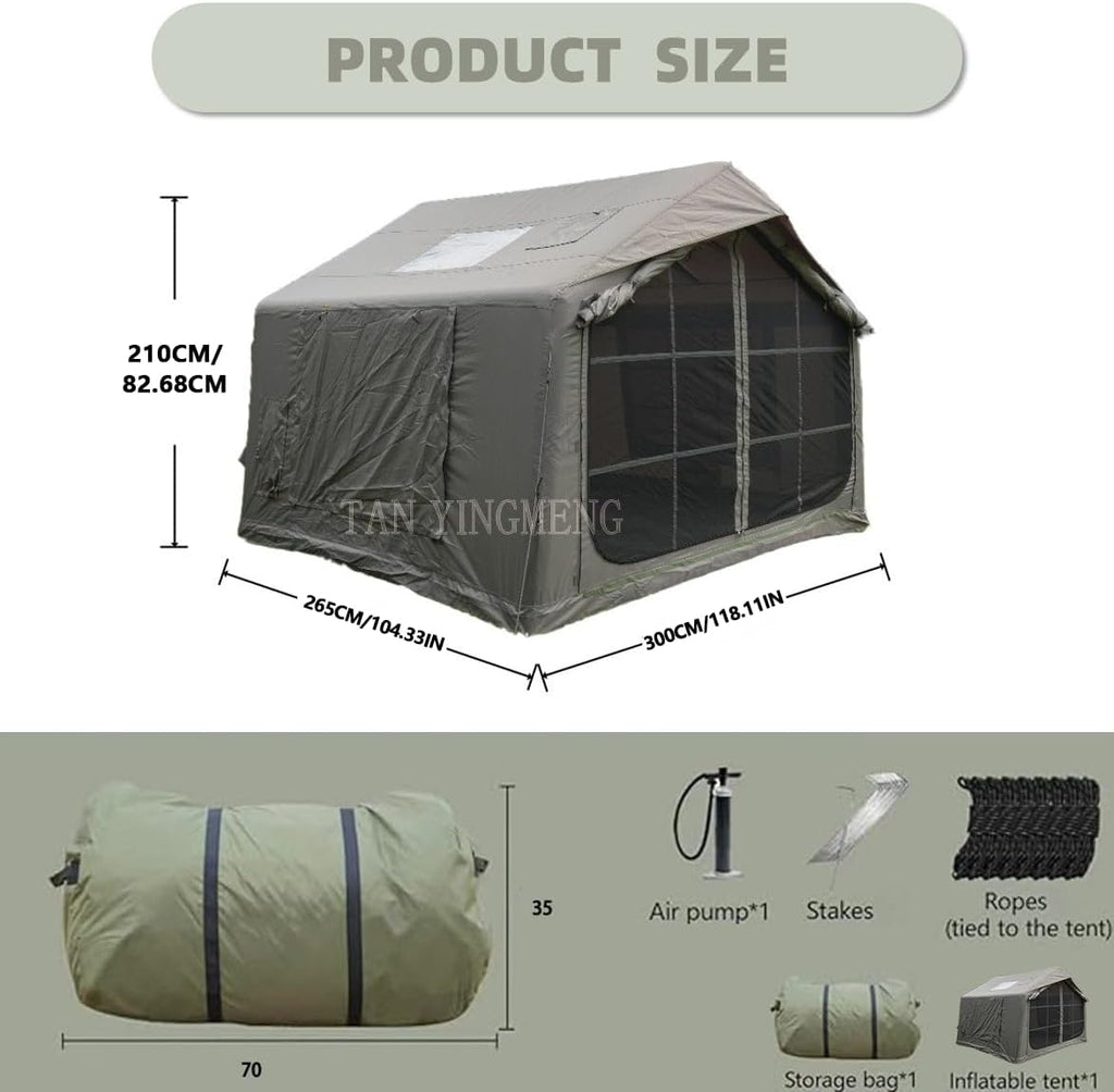 Inflatable Tent with Skylight & Stove Jack,Blow Up Tents, Hot Tent