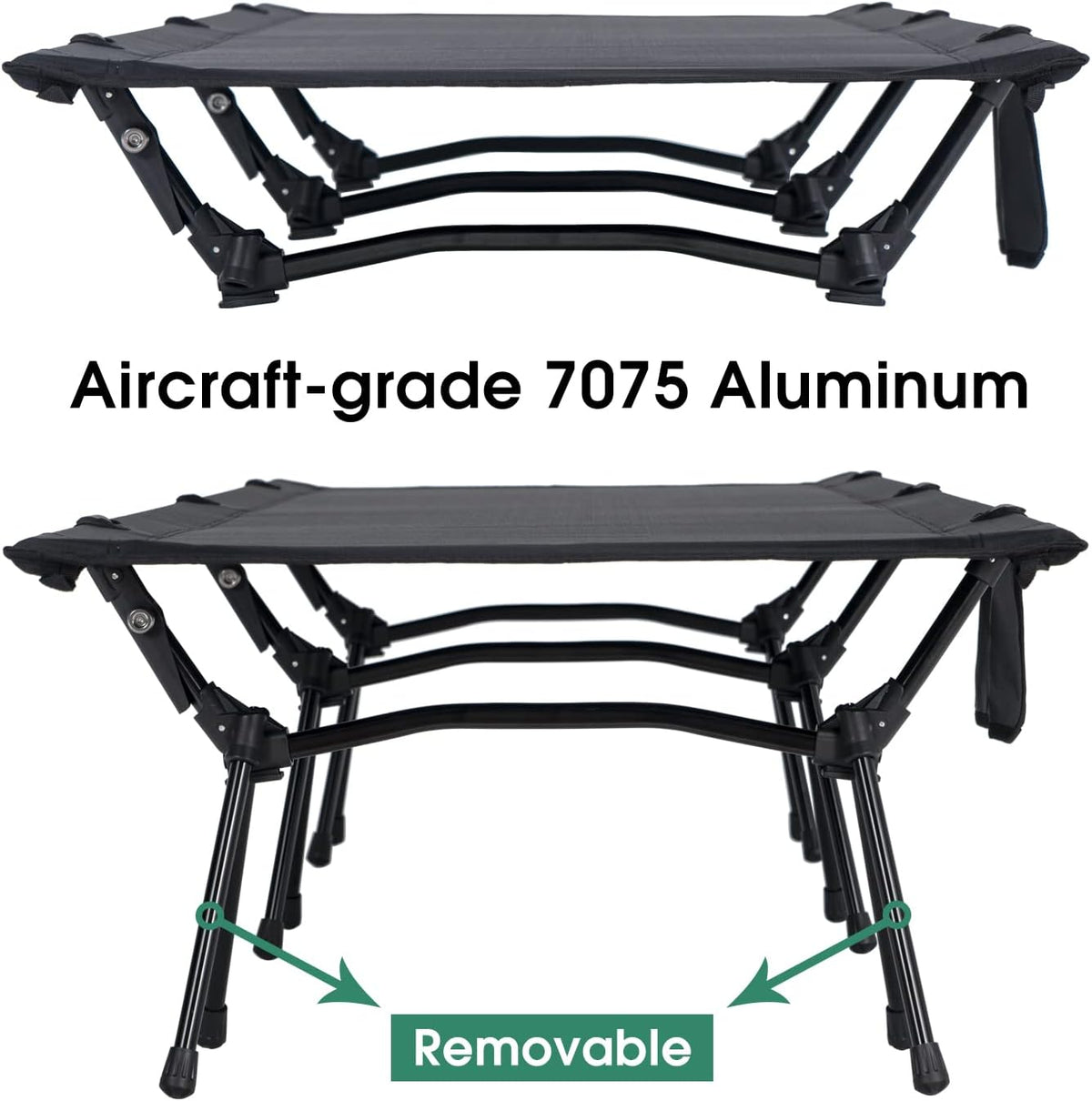 Ultralight Camping Cot for Adults, Aluminium Backpacking Folding Bed