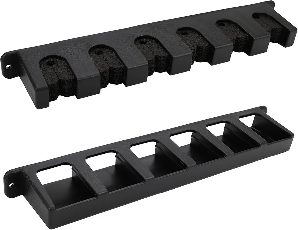 Fishing Rod Holders Vertical Rod Rack, Fishing Pole Holders for Garage, Wall, Ceiling Rod Stand, Black (1 Pair Black)