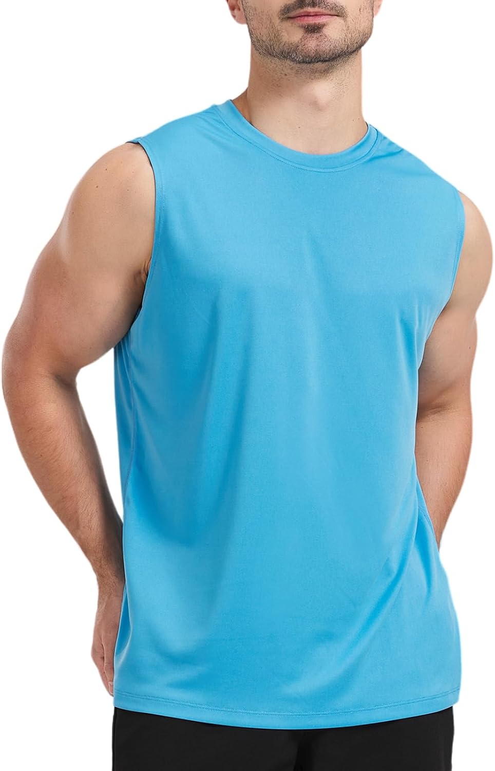 Men's Sleeveless UPF 50+ Swim Shirts Quick Dry UV Workout Tank Top