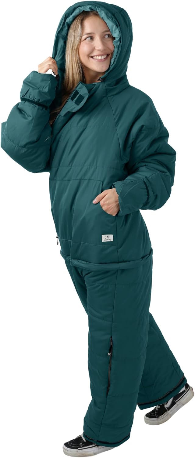 Selk'bag SWYTCH Original Wearable Sleeping Bag & Jacket | Convertible 2-in-1 Design, Water-Resistant, Eco-Friendly for Camping, Hiking, Travel, Skiing and Casual Use