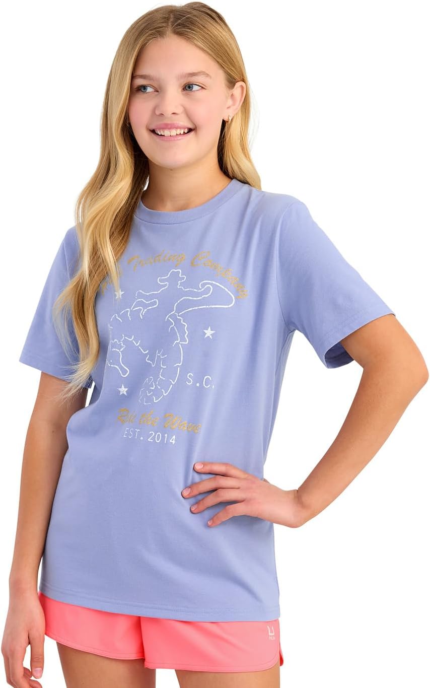 HUK - Kid's Performance Fishing Graphic Tee, Short Sleeve T-Shirt for Kids
