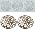 Hollow Leaf Silicone Molds Lover Heart Chocolate Molds Geometry 3D Silicone Mould Chocolate Candy Leaf Mold Sugar Craft Cake Decoration Cupcake Top (M_Star_14.4 * 5 * 0.12inch)