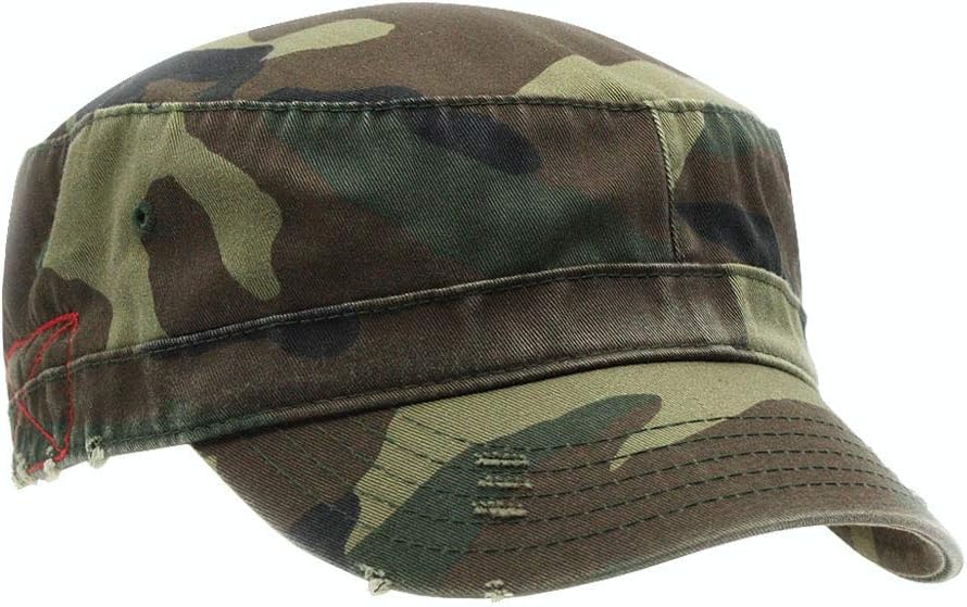 The Vintage Year Washed Cotton Distressed Cadet Hat - Tactical Military Baseball Cap for Men & Women, Outdoor Casual Wear