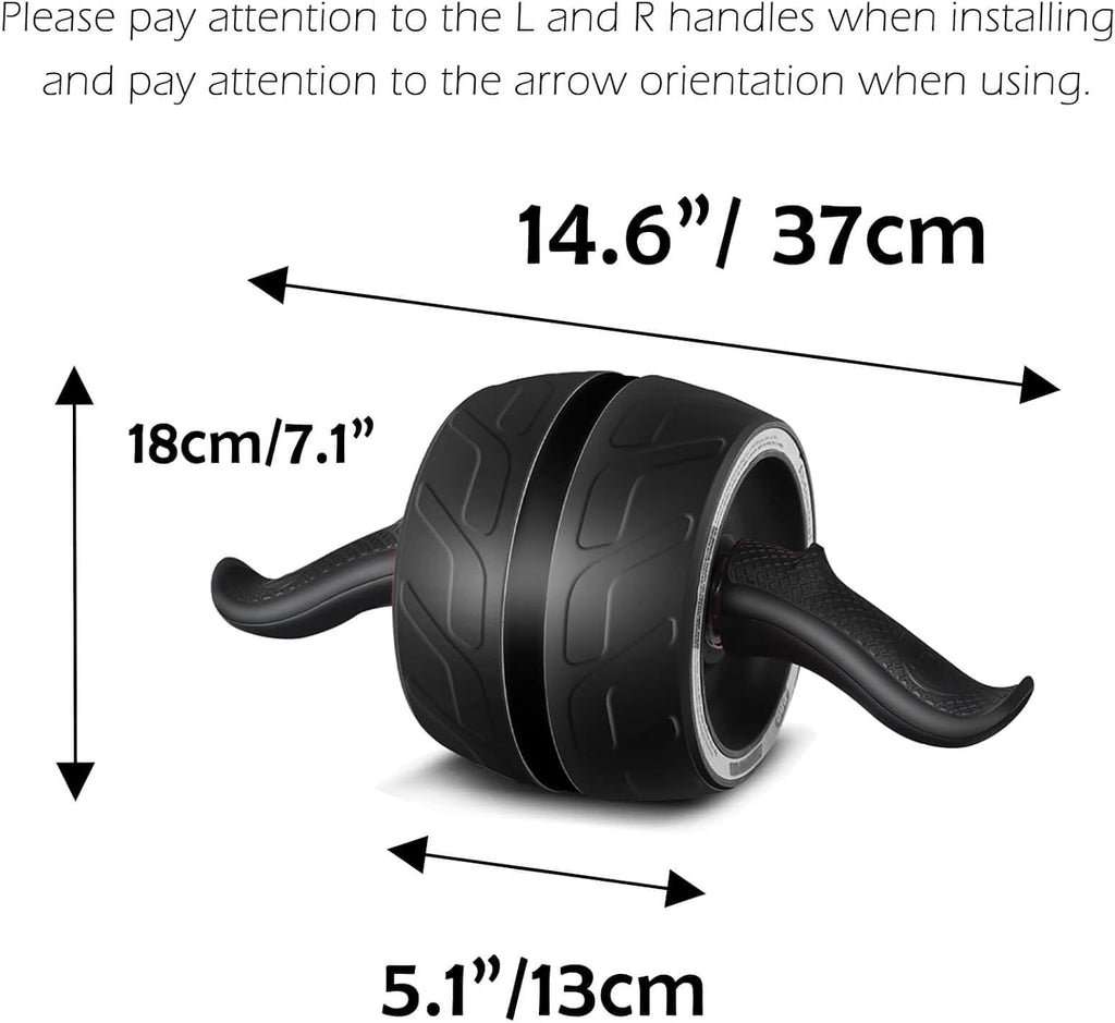 AB Wheel Roller with Resistance Spring, Automatic Rebound Core Trainer