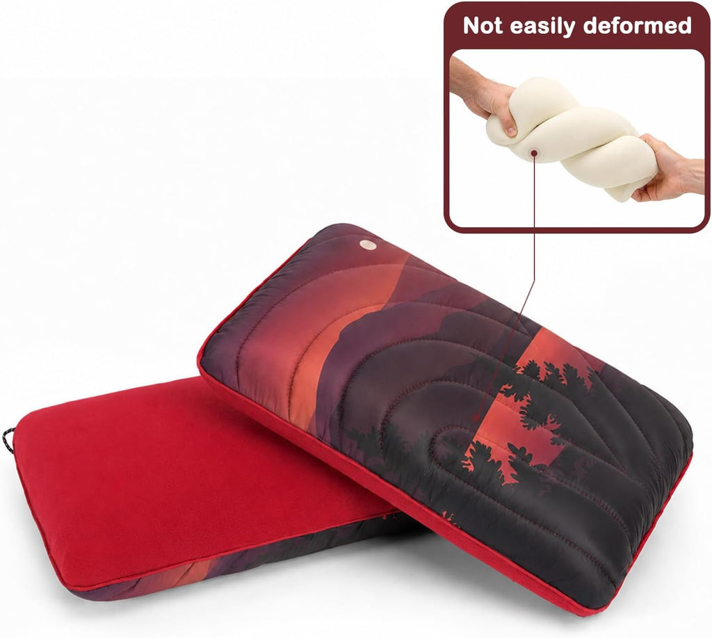 Camping Pillow Memory Foam Travel Pillow Packable Backpacking