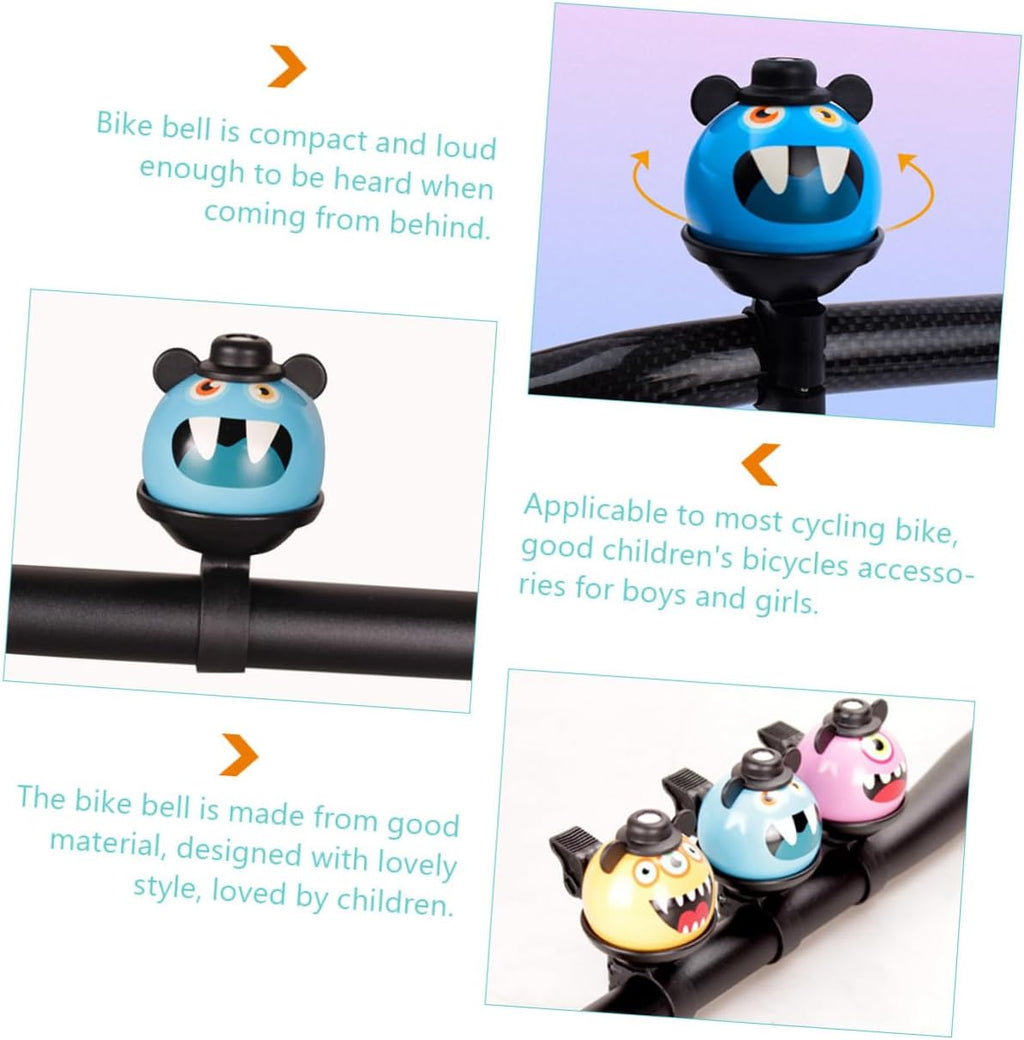 Cute Cartoon Bike Bell Cycling Horn Easy Install for Bikes Scooters Strollers Blue