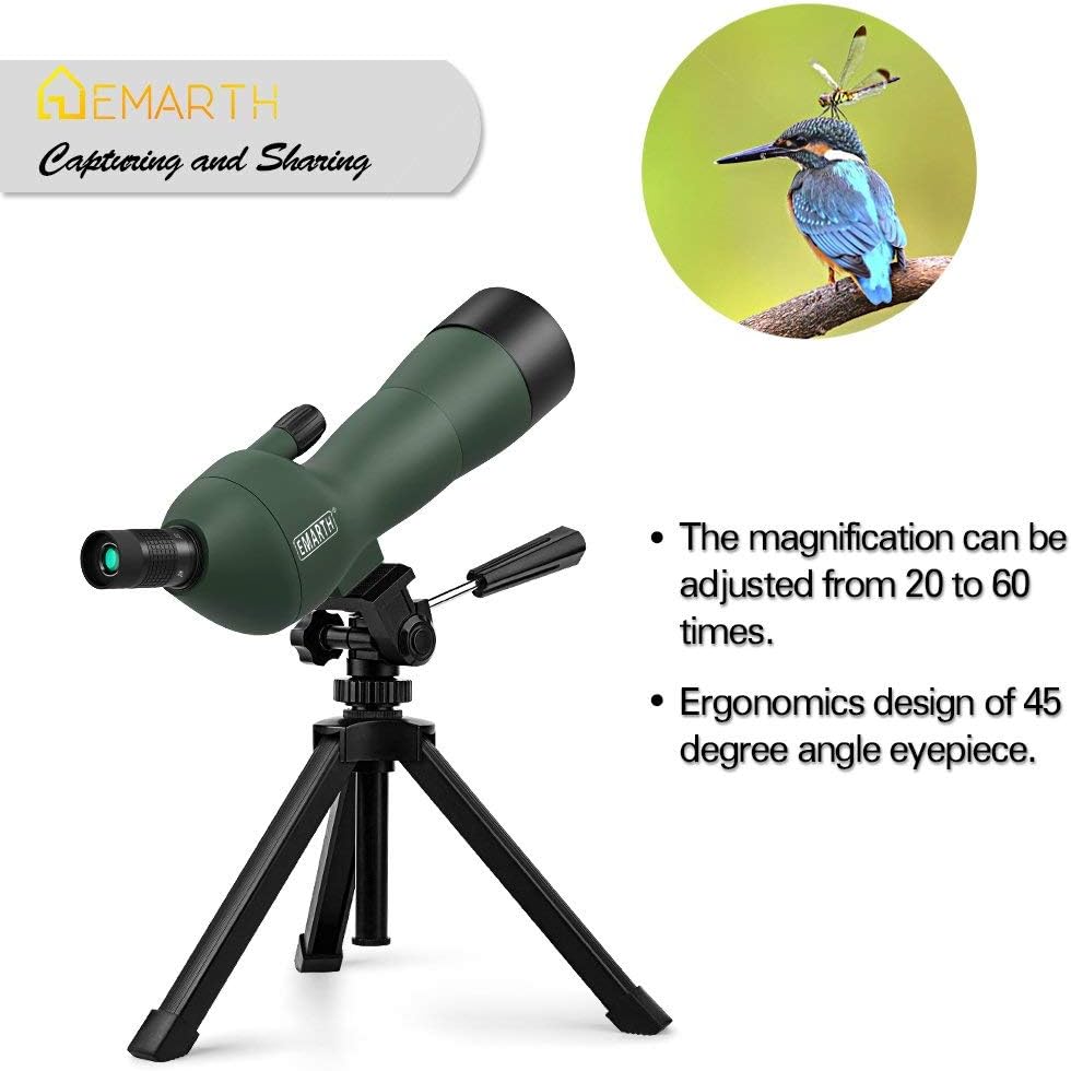20-60x60 Angled Spotting Scopes for Target Shooting/Hunting/Birding