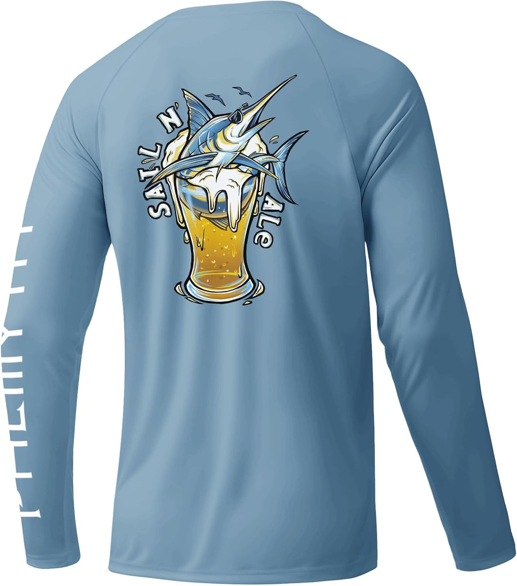 Palmyth Fishing Shirts for Men Long Sleeve UPF 50+ T Shirt Sun Protection