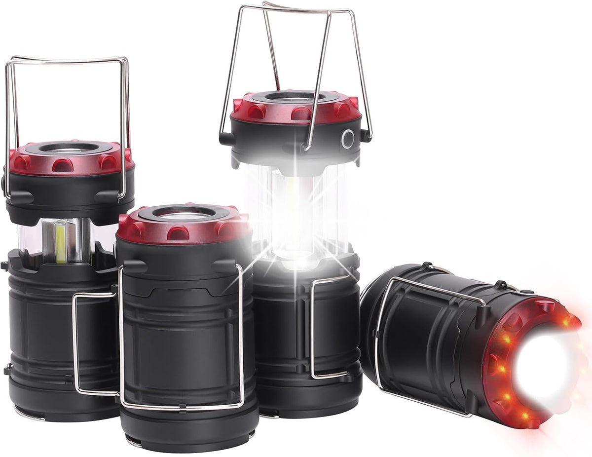 Lichamp 4 Pack Lantern Camping Essentials Lights, Collapsible Lanterns