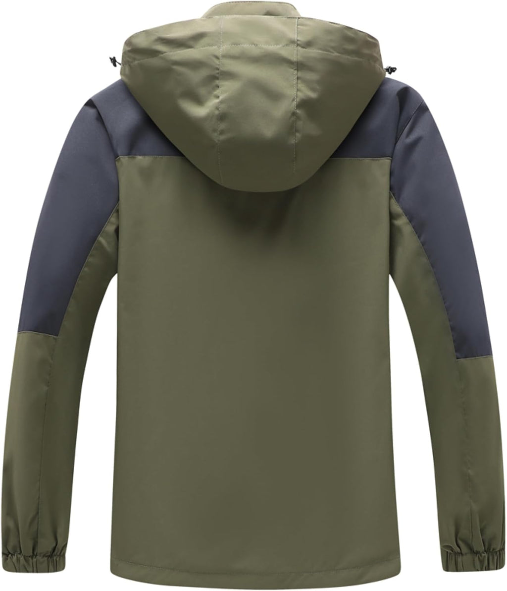 GIISAM Rain Jacket for Men, Mens Waterproof Raincoat Lightweight Rain Jackets Outdoor Rain Coat Windbreaker with Hood
