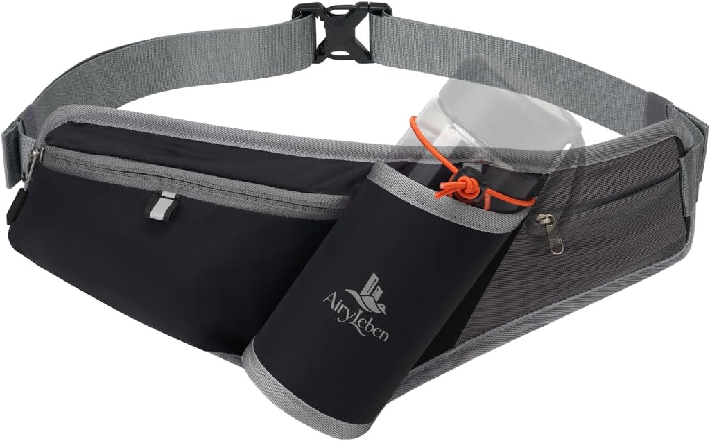 Fanny Pack with Water Bottle Holder, RFID Blocking Running Belt Bag