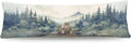 Rustic Forest Bear 20x54 Body Pillow Cover, Bear Nursery Decor, Nature Mountain Lake Scenic Bears Family Long Body Pillowcase with Zipper for Bed Couch Kids Room