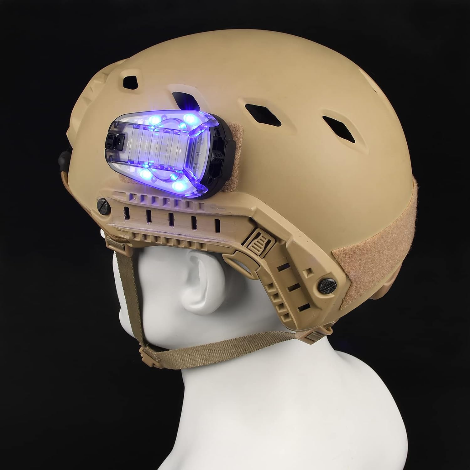 NOBUHIRO 4 Modes Tactical Helmet Light with Visible LED+IR Constant/Strobe