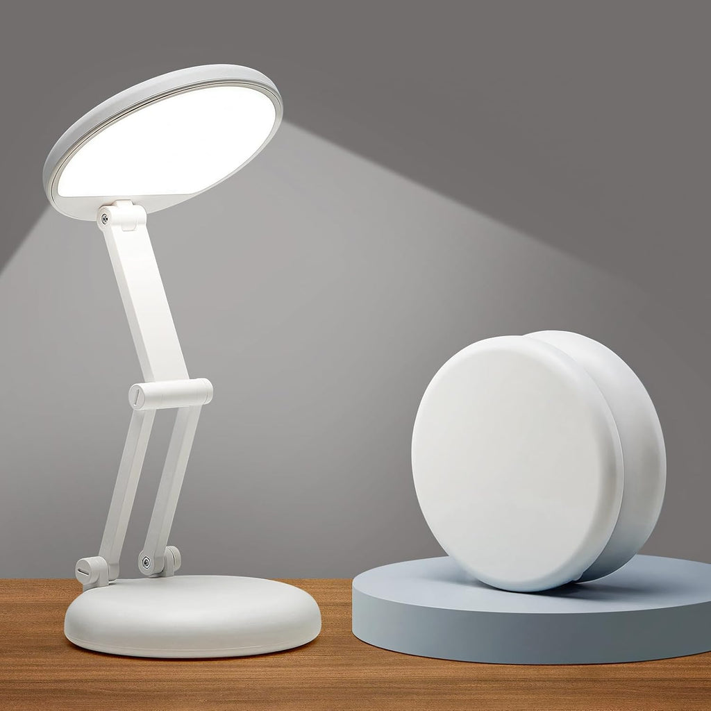 Battery Battery Operated Cordless Rechargeable Lamp - 3600mAh 10 Brightness Wireless LED Desk Table Lamp, Small Mini Portable Battery Powered Light for Home Office, Reading, Nail Light