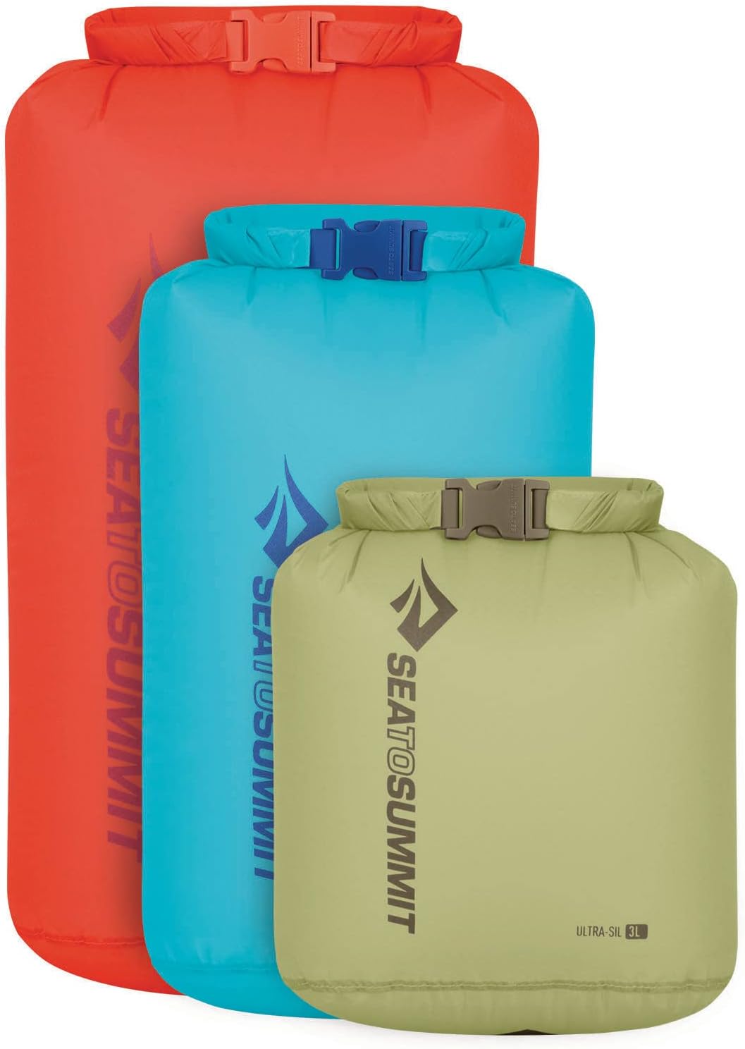 Sea to Summit Ultra-SIL Dry Bag Set, Waterproof Stuff Sack (3L, 5L, 8L)