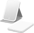Kintion Travel Makeup Mirror, Portable LED Lighted Folding Mirror (White)