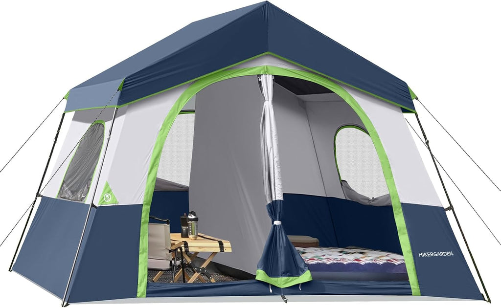 HIKERGARDEN 6-8 Person Tent for Camping Family Outdoor Cabin Tent
