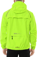 baleaf Men's Rain Jacket Waterproof Hood Lightweight Reflective Packable