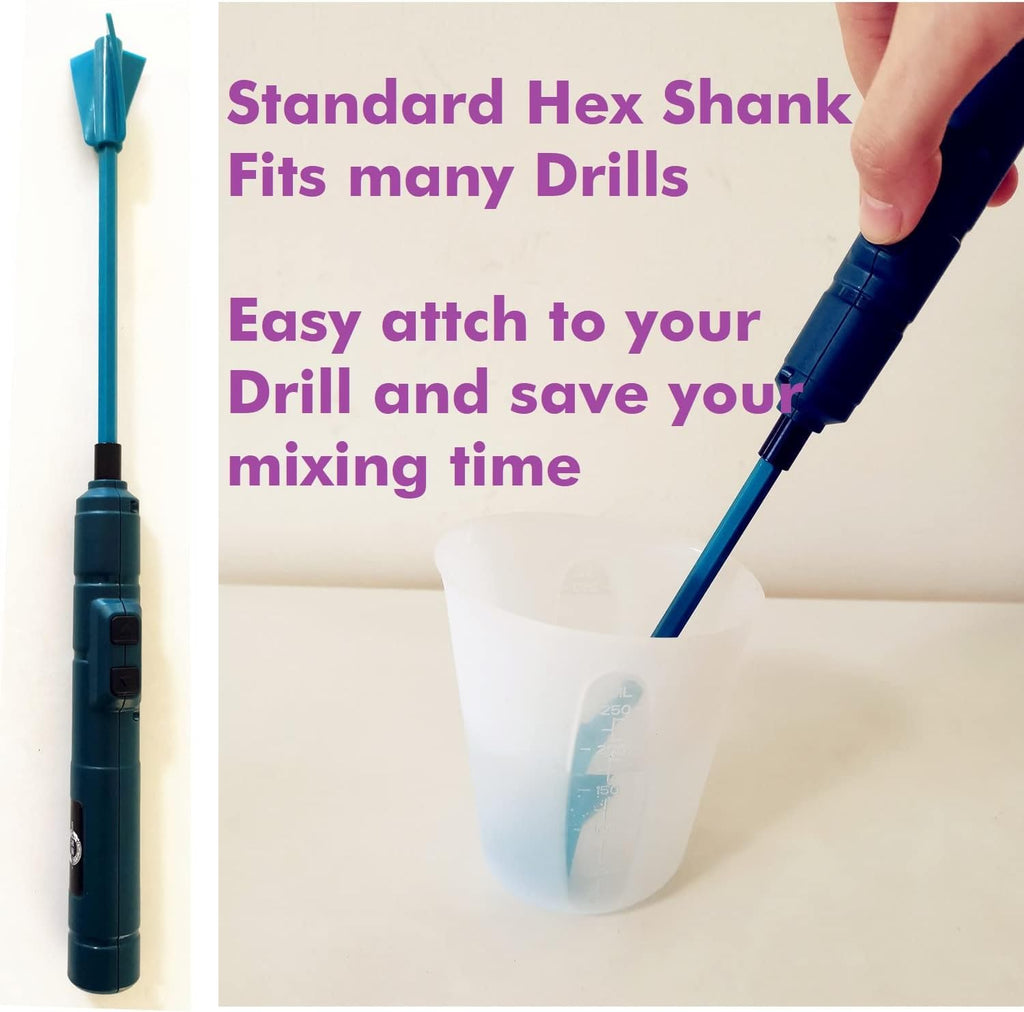 RF REENFAYA Resin Mixer Paddles 12PCS Epoxy Drill Attachment Paint Stirrer