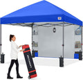 ABCCANOPY 10x10 Pop Up Canopy Tent with Storage Sidewall, Royal Blue