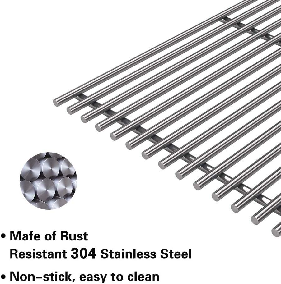 SG637(2-Pack) 17.5" Stainless Steel Cooking Grates Grid Replacement for Weber Spirit 200,E-210 (2013-2016), E-220, S-210 (2013-2016), S-220 Series Gas Grills for Weber 7637