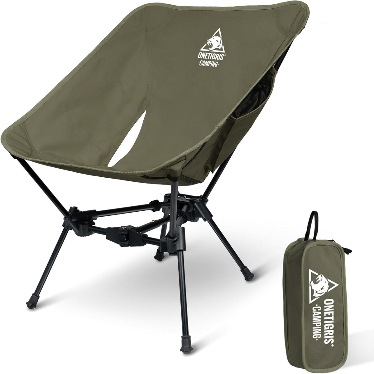 ONETIGRIS Tigerblade Camping Chair, Lightweight Folding Backpacking Hiking Chair, Compact Portable 330 lbs Capacity