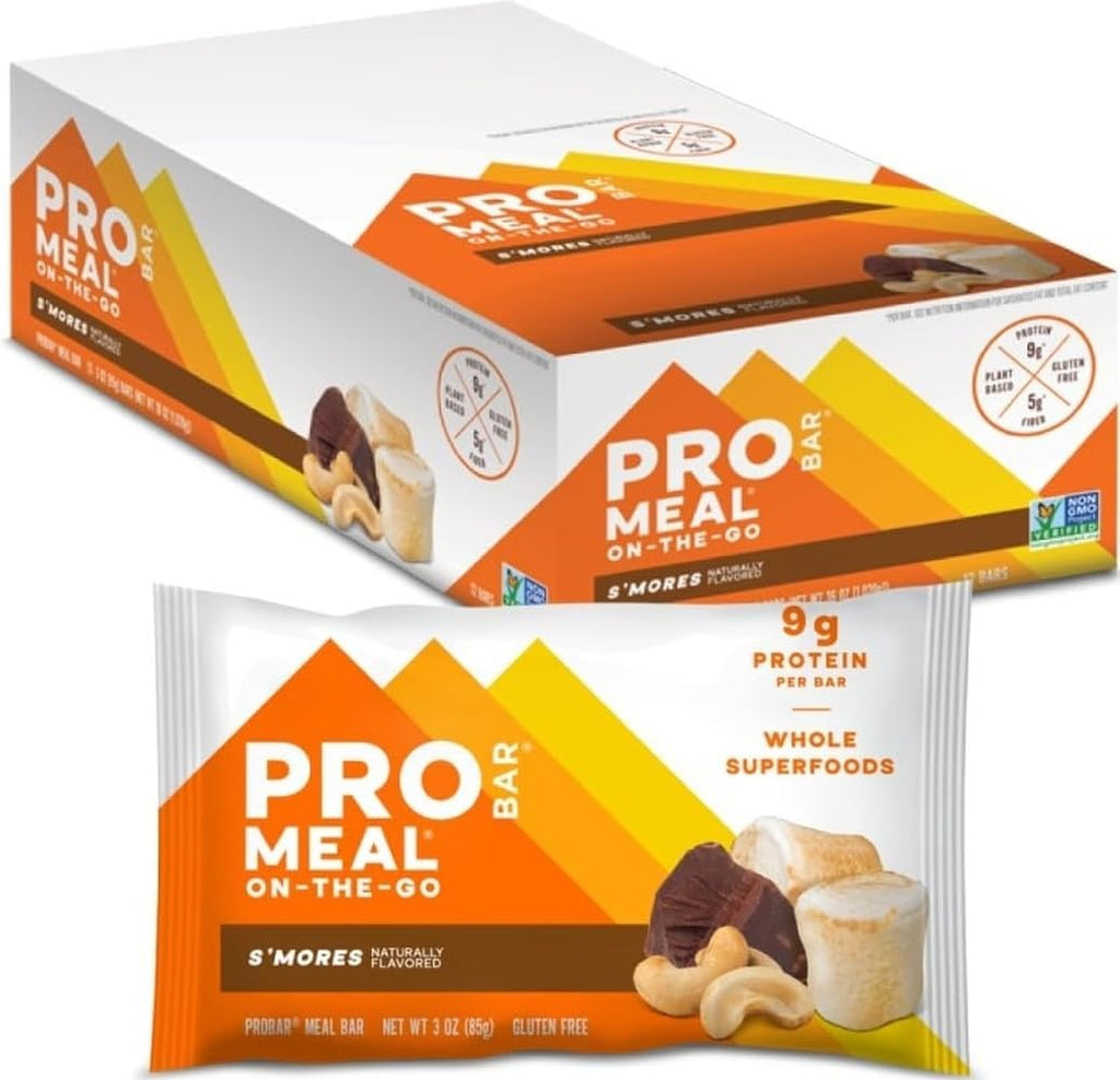 PROBAR MEAL Bar – Plant Based Meal Replacement Bar with Whole Food Ingredients, Oats, Nuts & Seeds, Vegan, Gluten Free, Non-GMO Nutrition Bar for Breakfast, Travel & On-the-Go Energy (Peanut Butter Chocolate Chip, 12 Count)