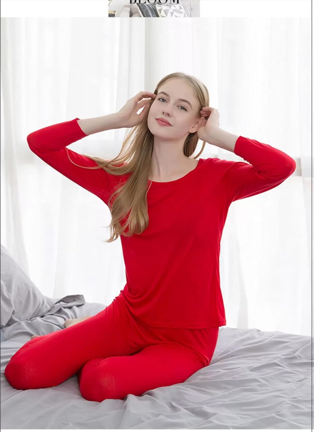 Grenasasilk Womens Silk Long Underwear Mulberry-silk Long Johns Thermal Underwear Sets Cold Weather Base Layer