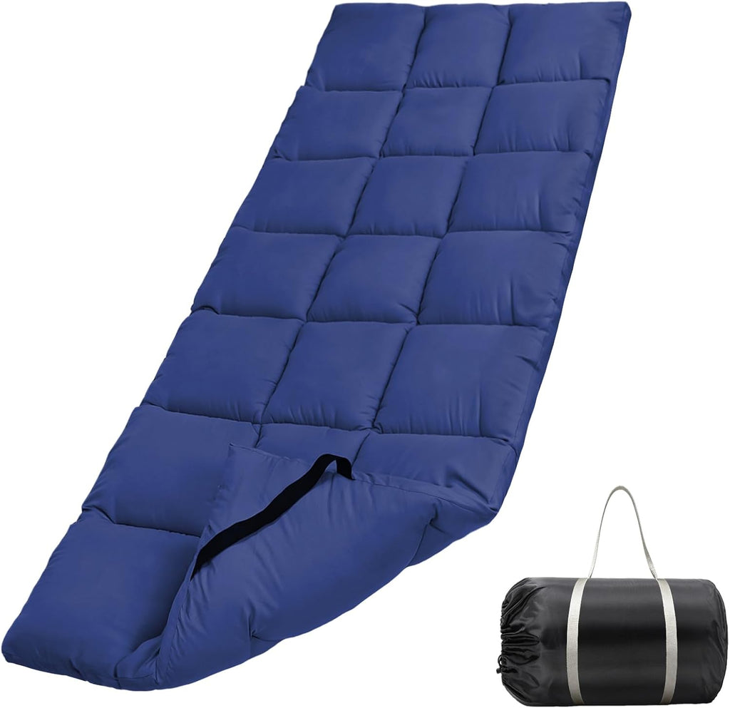 Tuphen Cot Mattress Pad-Cot Pads for Camping, Cot Mattress Topper, Camping Mattress Sleeping Pad 75"x30" Soft Lightweight Quilted Pads for Camp Cot/RV Bunk/Narrow Twin Beds